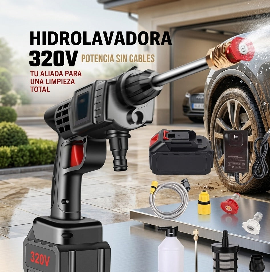 Hidrolavadora Potencia Extrema 320V: ¡Limpieza que Sorprende!